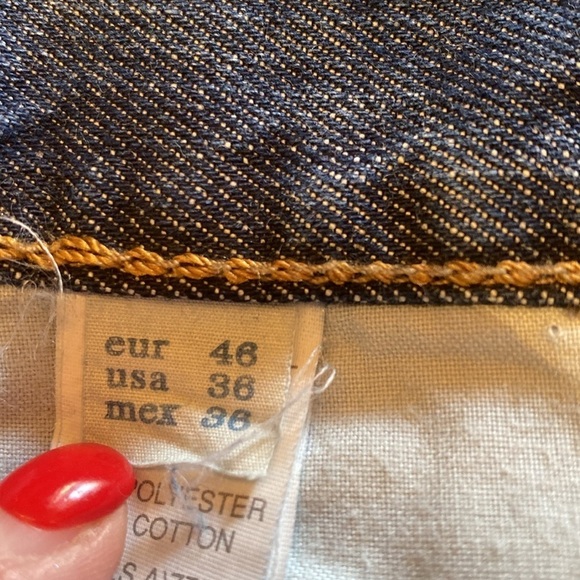 Zara 1975 Loose Fit Straight Low Rise Button Fly Mens Jeans Size W36 L34 TALL - Picture 13 of 16